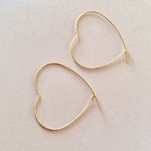 New Heart hoop Earrings Sundance Charm